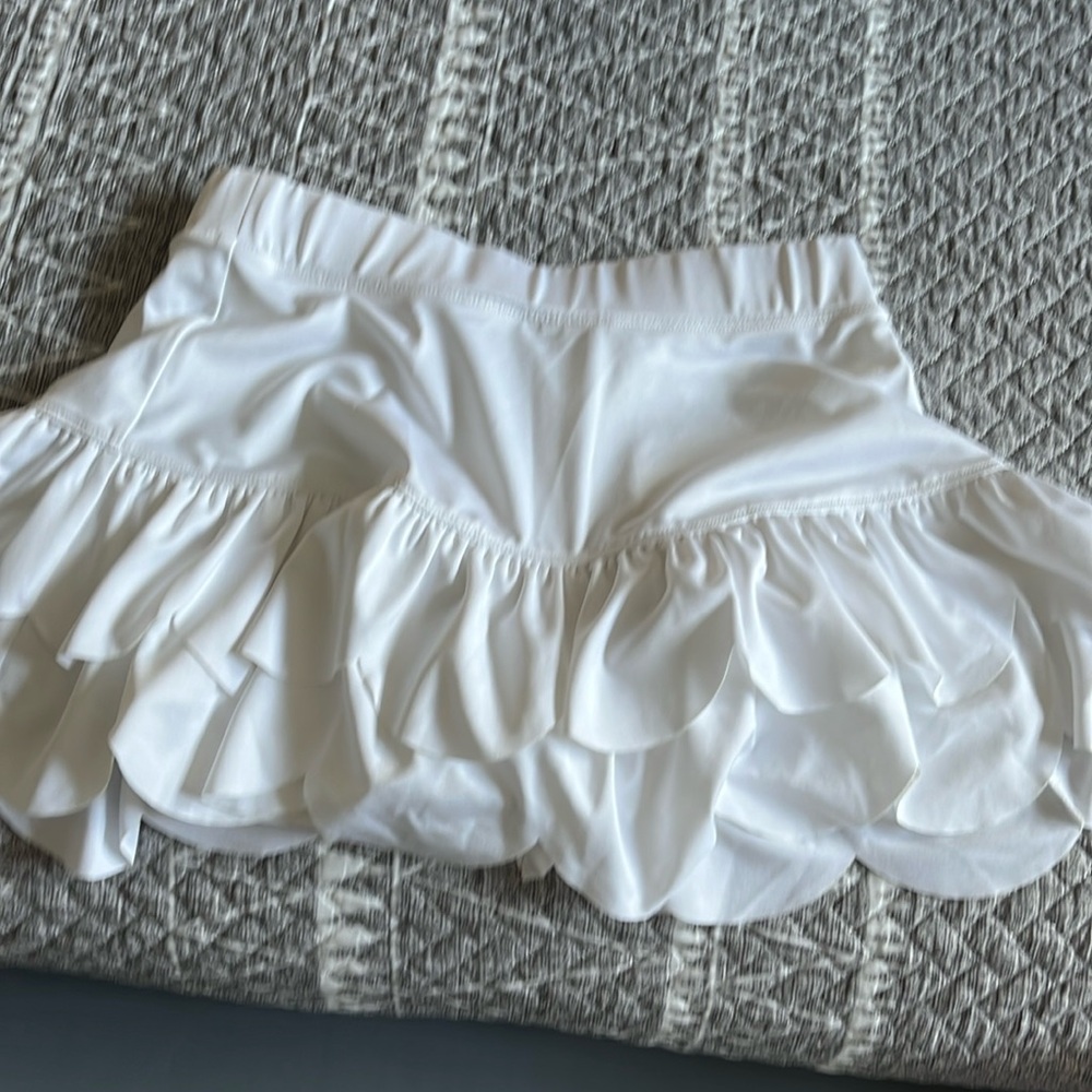 White tennis skirt
